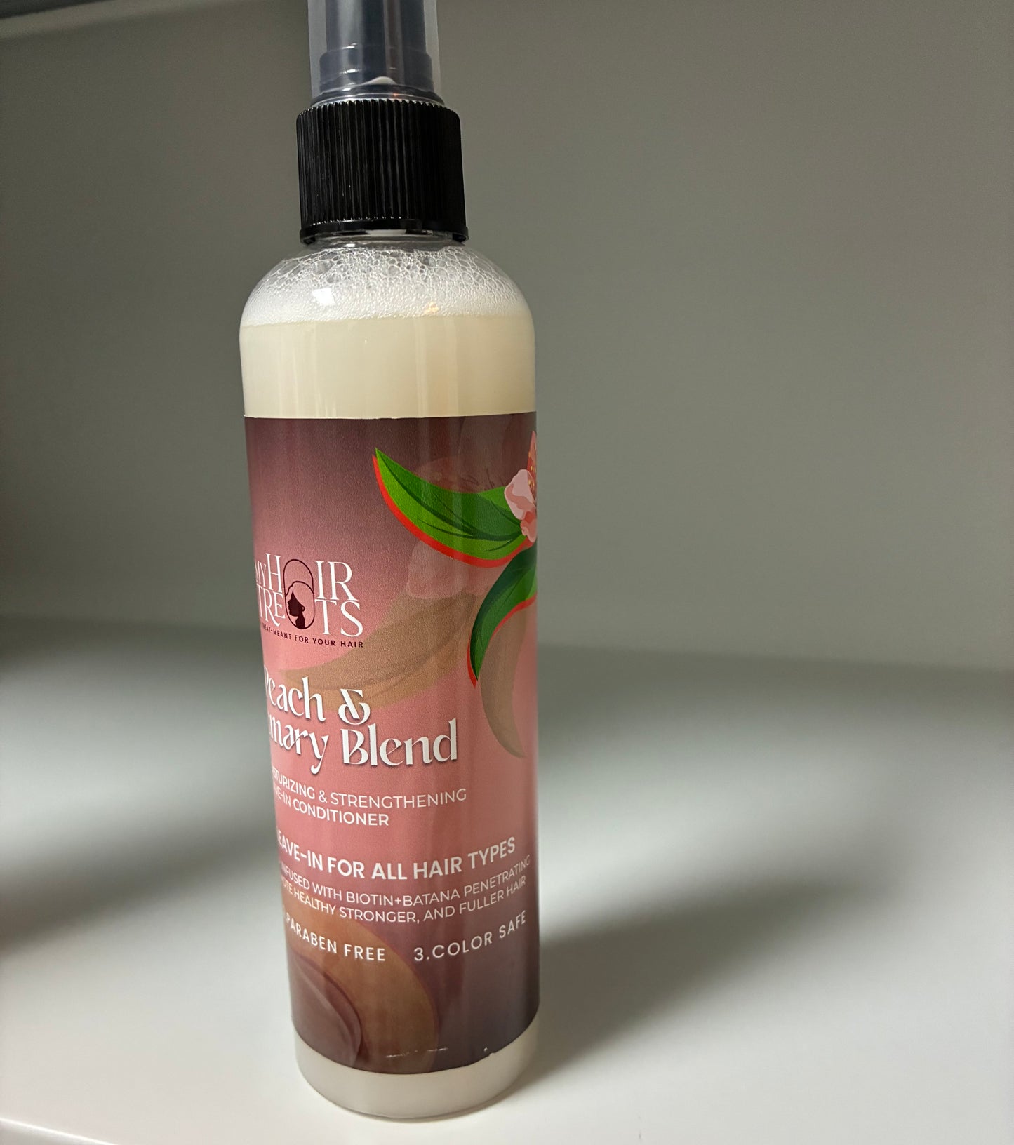 Peach & Rosemary Blend Leave in Moisturizing Spray