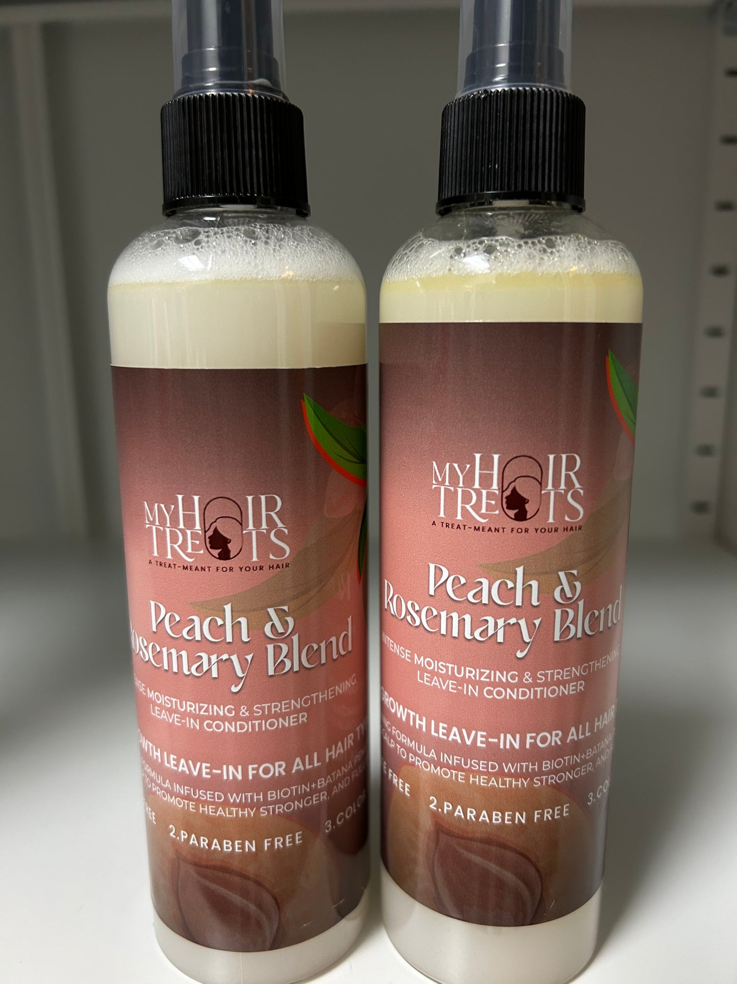 Peach & Rosemary Blend Leave in Moisturizing Spray