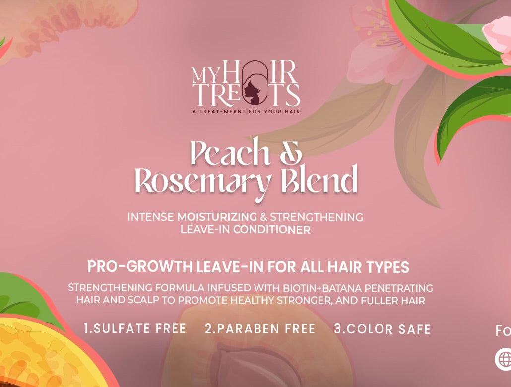 Peach & Rosemary Blend Leave in Moisturizing Spray